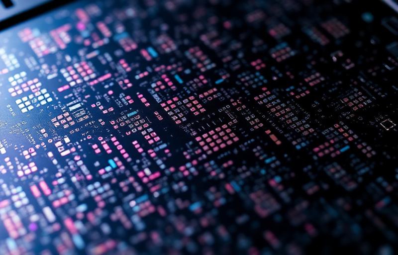 Makroaufnahme eines Silizium-Wafers